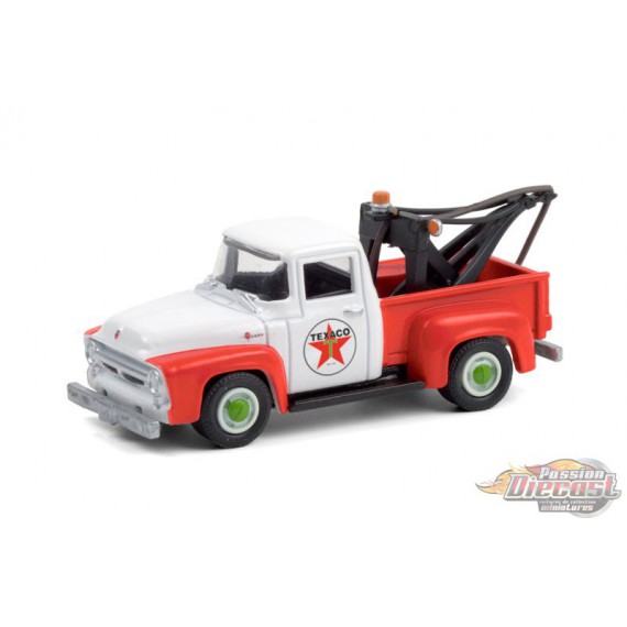1956 Ford F-100 Tow Truck - Texaco Filling Station  -  Running on Empty 12 - 1-64 greenlight - 41120 B - Passion Diecast