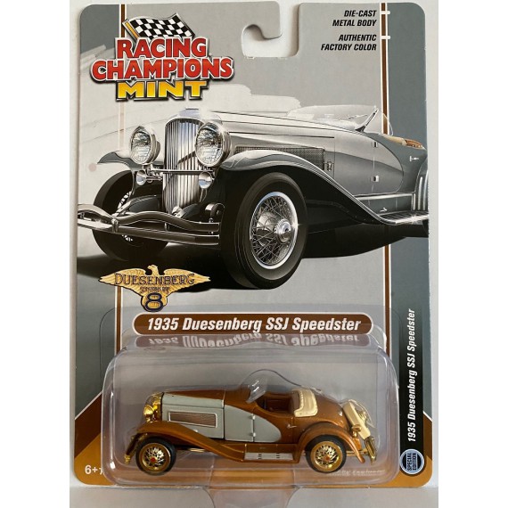 1935 Duesenberg SSJ Speedster - GOLDEN CHASE CAR Racing Champions Mint.  1:64 - RCSP014GR