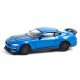 2021 Ford Mustang Mach 1 blue and black stripe GL Muscle  24 Greenlight 1/64 - 13290 F  - Passion Diecast 