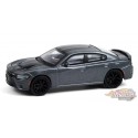 2018 Dodge Charger SRT Hellcat in Granite Crystal with Black Stripes GL Muscle  24 Greenlight 1/64 -  13290 D