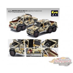 Mercedes Benz G63 AMG 6x6 Brown Woodland Camouflage  - Era  Car 1/64 - MB206X6RF45 -  Passion Diecast 