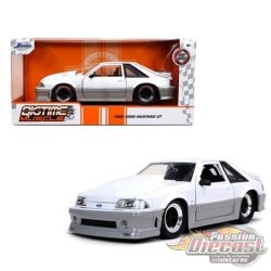 1989 Ford Mustang GT Fox Body  Noir et Silver  "Bigtime Muscle" - Jada 1/24  32667 - Passion Diecast