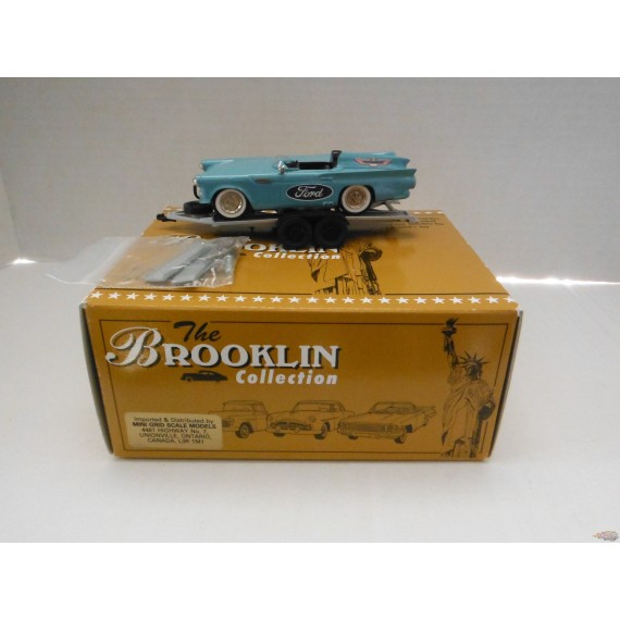 1957 Ford T-Bird "Speed Weeks Set" with trailer   - Brooklin 1/43  BRK. F-S 01