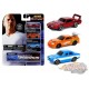 Fast & Furious 2019   set of 3 Hollywood Rides -  Jada Nano - 31124 - Passion Diecast