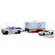 Racing Hitch & Tow 3 - 2021 Chevrolet Silverado and 2021 Chevrolet Corvette C8 Stingray 1/64 GREENLIGHT - 31110 C