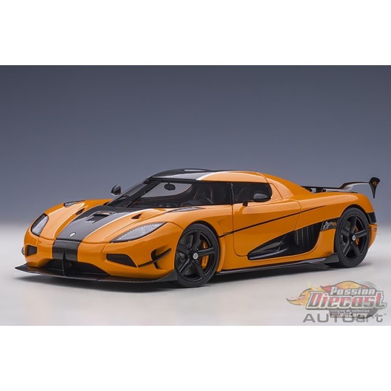 Koenigsegg Agera RS - Cône Orange / Carbone  Noir / accents Noir - Autoart 1/18 - 79023 - Passion Diecast