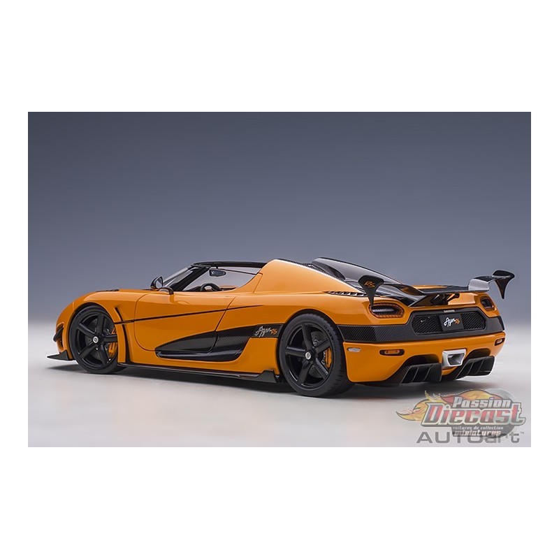 Modèle Réduit AUTOart Koenigsegg Agera RS 1/18 - Orange & Carbone Noir - Neuf En Boîte [79023]