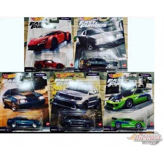 HOT WHEELS 2021 FAST & FURIOUS PREMIUM FAST STARS COMPLETE SET OF 5 CAR In Hand 