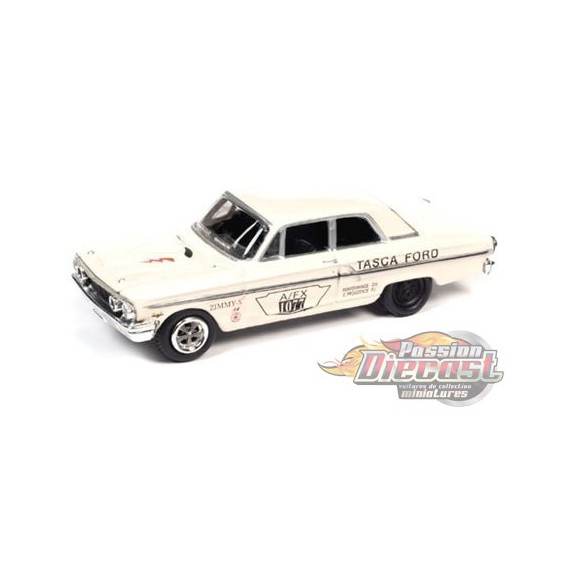 1964 Ford Thunderbolt Blanc - Bill Lawton - Tasca Ford - Johnny Lightning 1:64 - JLSP139 B -  Passion Diecast 