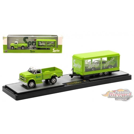 Sprite - 1970 Chevrolet C60 Truck with 1971 Chevrolet Camaro SS 396  -  M2 1/64 - 56000-TW08 C- Passion Diecast 