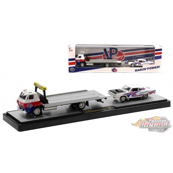 VP Racing - 1970 Dodge L600 COE and 1960 Plymouth Road Runner 440 6-Pack -  M2 1/64 - 36000 43  B -  Passion Diecast 