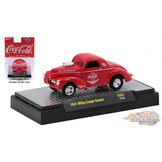 Coca-Cola - 1941 Willys Coupe Gasser - M2  1:64  - 52500 GS01 A - Passion Diecast 