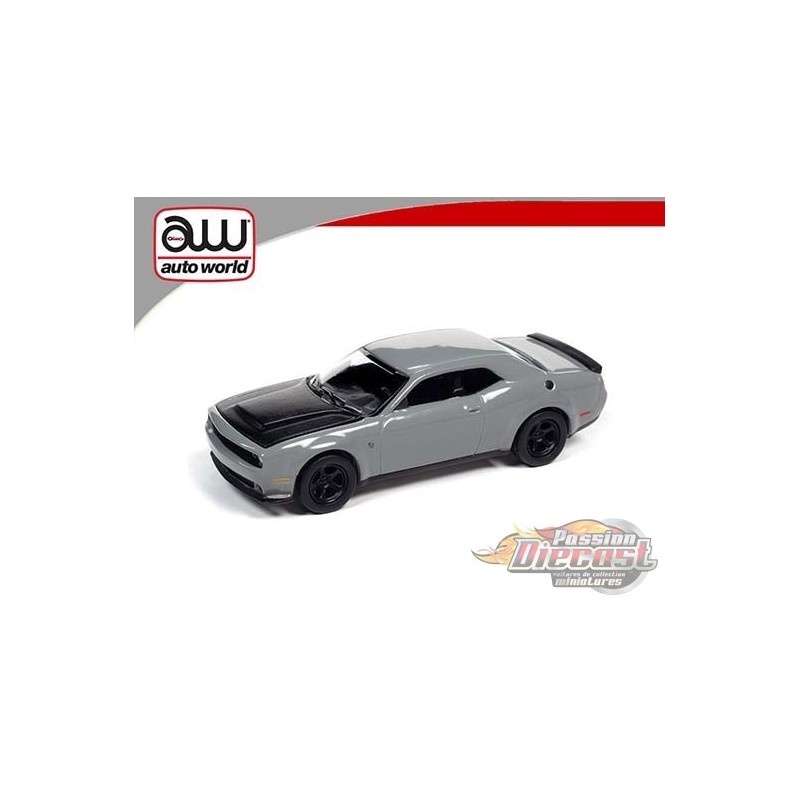 Autoworld 1 64 18 Dodge Challenger Demon Grey W Black Hood Model Awsp068 A Contemporary Manufacture Diecast Cars Trucks Vans Diecast Vehicles Parts Accessories Toys Games