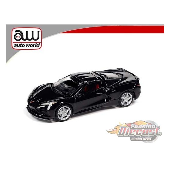 Chevy Corvette C8 - Noir - Auto World 1/64 - AWSP065 A - Passion Diecast 