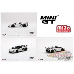 Lamborghini Aventador SVJ Roadster Bianco Canopus -  MINI GT 1:64 - MGT00224 - Passion Diecast 