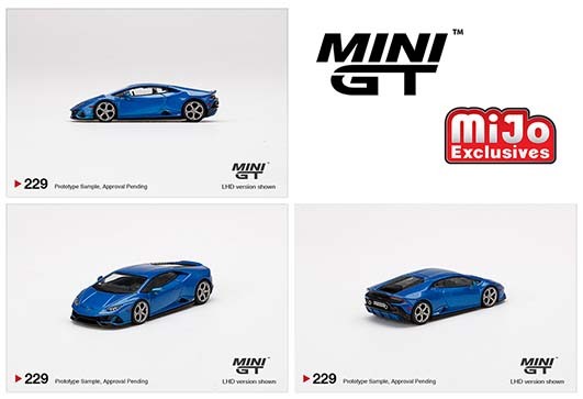 Lamborghini Huracán EVO Blue Eleos - MINI GT 1:64 - MGT00229 - Passion  Diecast