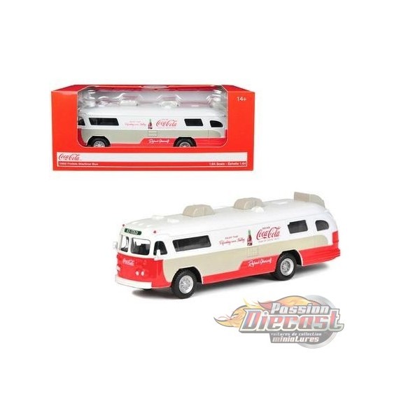 1960 Flxible Starliner Bus Coca-Cola - Motorcity Classics 1/64 - 464005 - Passion Diecast 