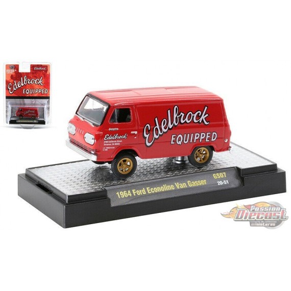 1965 Ford Econoline Van  Gasser Edelbrock  -  M2 Machines 1:64 Hobby Exclusive - 31600-GS07 - Passion Diecast 