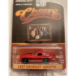 Sam's 1967 Chevy Corvette Sting Ray - Cheers TV Series - Hollywood 17 - 1-64 GREENMACHINE - 44770 BGR