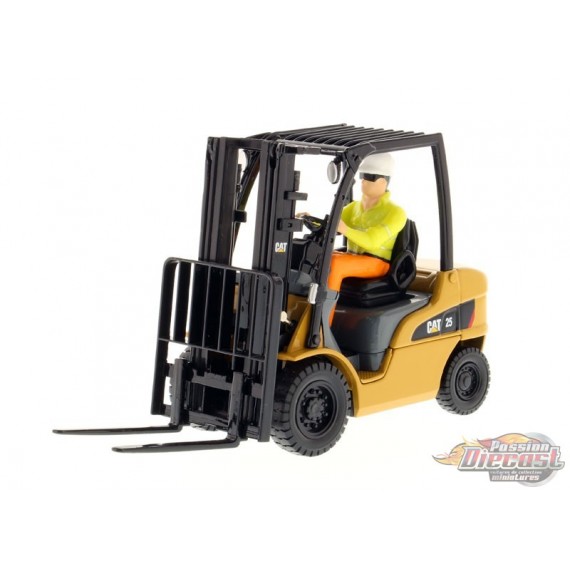 MotiveTech Chariot élévateur miniature pour maison de poupée avec palette 1:12 - Accessoire de photographie réaliste - Modèle de véhicule d'ingénierie pour paysage extérieur