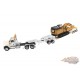 International HX520 Tractor with XL 120 HDG Lowboy Trailer and Cat 349F L XE Hydraulic Excavatorr - Diecast Master 1/50 - 85600