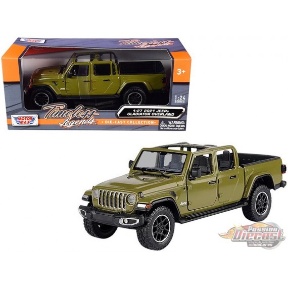 2021 Jeep Gladiator Overland Open Top Vert - Motormax 1/24 - 79367 GR Passion Diecast 