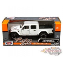 2021 Jeep Gladiator  Rubicon  Hard Top White - Motormax 1/24 - 79367 WH - Passion Diecast 
