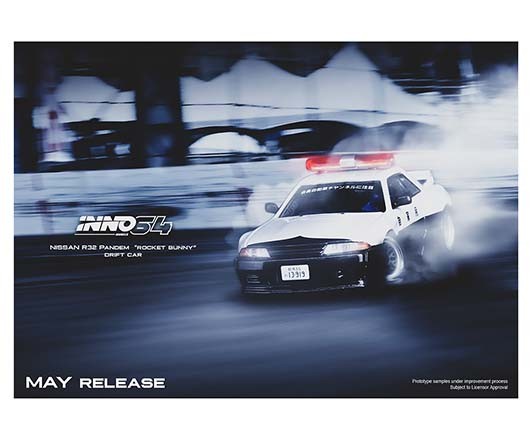 INNO64 2021 Rel Nissan SKYLINE GT-R R32 Pandem Rocket Bunny Japan Police Drift 