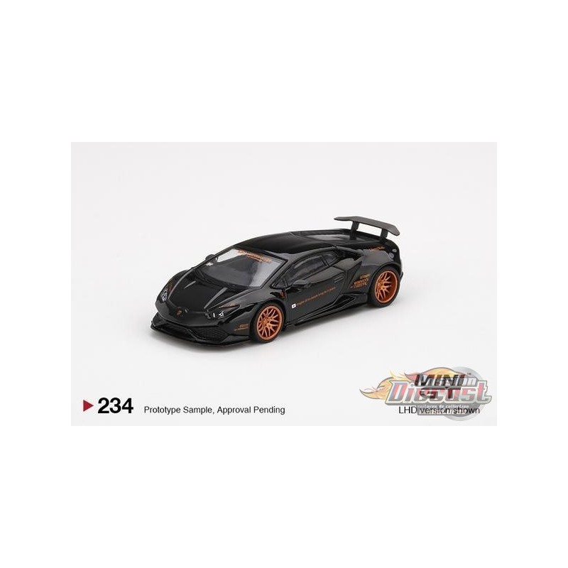 LB☆WORKS Lamborghini Huracán Ver. 1 Black - MINI GT 1:64 - MGT00234 -  Passion Diecast