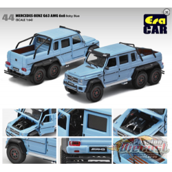 Mercedes Benz G63 AMG 6x6 Bleu Bébé - Era Car  1/64 - MB206X6RN44 - Passion Diecast 