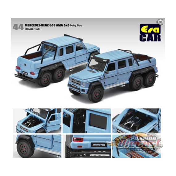 Mercedes Benz G63 AMG 6x6 Baby Blue - Era  Car 1/64 - MB206X6RN44