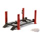 Four-Post Lift  in Red with Dark Gray Ramps -  Greenlight -  1/18 - 13592 - Passion Diecast 