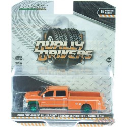 2018 Chevrolet Silverado 3500 Dually  with Snow Plow - Dually Drivers  6 - GREENMACHINE 1-64 - 46060 BGR