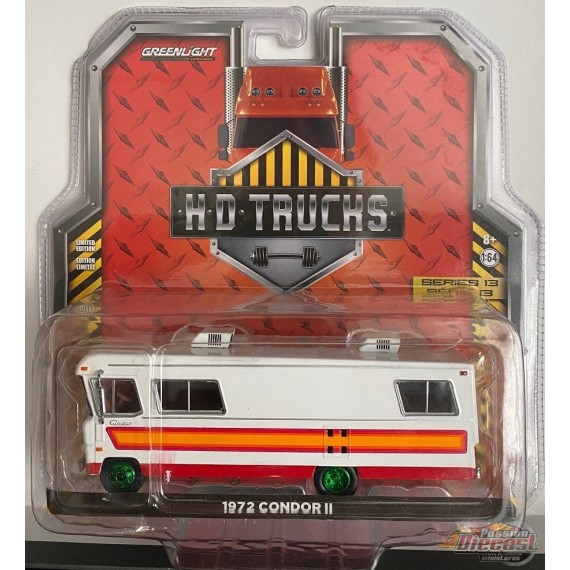 H.D. Series 13 - 1972 Condor II RV - White with Orange, Red and Maroon Stripes GREENMACHINE 1.64 33130 BGR