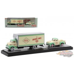 1956 Ford COE Box Truck with 1956 Ford F-100 Pickup - Coca-Cola -  M2 1/64 - 56000-TW10 A