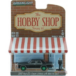 1987 Ford LTD Crown Victoria  with Man in Black Suit - Hobby Shop Series 10 - 1/64 GREENMACHINE -  97100 EGR