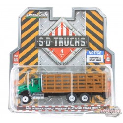 2018 International WorkStar Platform Stake Truck SD Trucks Serie 4 GREENMACHINE 45040BGR