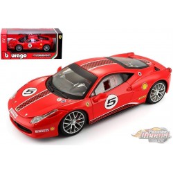 Ferrari 458 Challenge No.5 - Rouge -  Bburago 1/24 - 26302 - Passion Diecast 