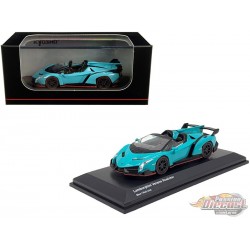 Lamborghini Veneno Roadster - Bleu - Kyosho 1:64 - KS07040A4 - Passion Diecast 