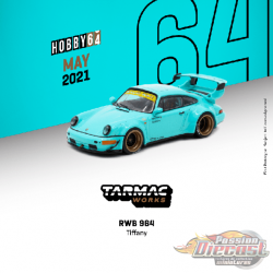 Porsche RWB 964 Tiffany  - Tarmac Works  Hobby  -  1/64  - T64-037-TIF - Passion Diecast 
