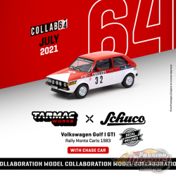 Volkswagen Golf GTi Rally Monte Carlo 1983 - Tarmac Works / Schuco  - 1/64 - T64S-008-MAR- Passion Diecast 