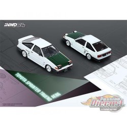 Toyota Sprinter Trueno AE86 Drift Car Blanc - INNO 64 - 1/64  - AE86T-DC