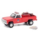 1986 Chevrolet M1008 4x4 avec équipement d'incendie, tuyau et réservoir - FDNY  - Hobby Exclusive - 1/64 Greenlight - 30240
