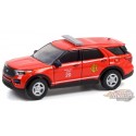 (Web Only) 2020 Ford Police Interceptor Utility -  Fire Department Battalion Chief  - Greenlight 1/64 - 67010 F