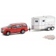 2021 Chevrolet Tahoe in Cherry Red Tintcoat with Horse Trailer - Hitch & Tow 23, 1/64 Greenlight - 32230 C