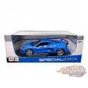 Chevrolet Corvette Stingray Coupe C8 2020 Bleu Avec Racing  Stripes - Maisto 1:/18 - 31455  BL