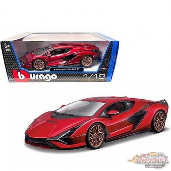 Lamborghini Sián FKP 37 Rouge   -Burago 1:/18 - 18-11046 RD- Passion Diecast 