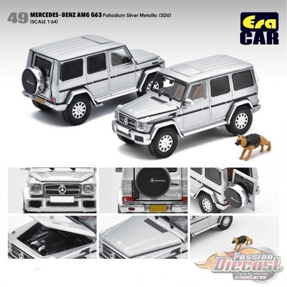 Mercedes-Benz G63 AMG - Palladium Silver Metallic - Era  Car 1/64 - MB214X4RF49