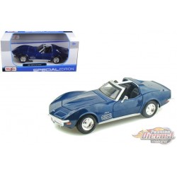 1970 Chevrolet Corvette Stingray Blue - Maisto 1/24 - 31202 BL - Passion Diecast 