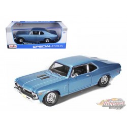 1970 Chevrolet Nova SS Bleu  - Maisto 1/18 - 31132 BL- Passion Diecast 